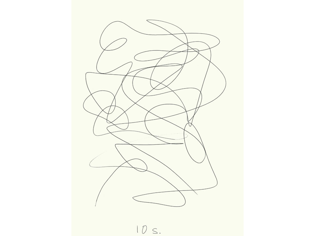 Claude Closky, ‘1 s. - 10 s.’, 2007, black ballpoint on paper, diptyque, twice 35 x 25,5 cm.