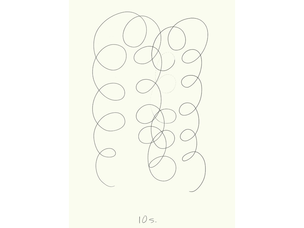 Claude Closky, ‘1 s. - 10 s.’, 2007, black ballpoint on paper, diptyque, twice 35 x 25,5 cm.