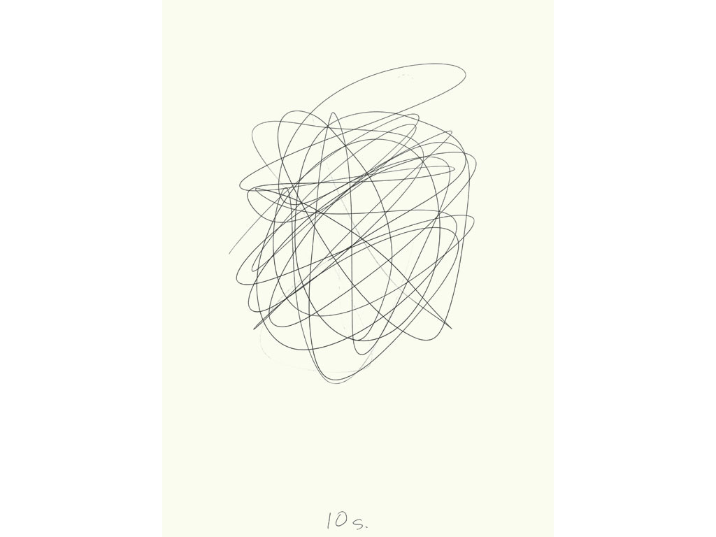 Claude Closky, ‘1 s. - 10 s.’, 2007, black ballpoint on paper, diptyque, twice 35 x 25,5 cm.