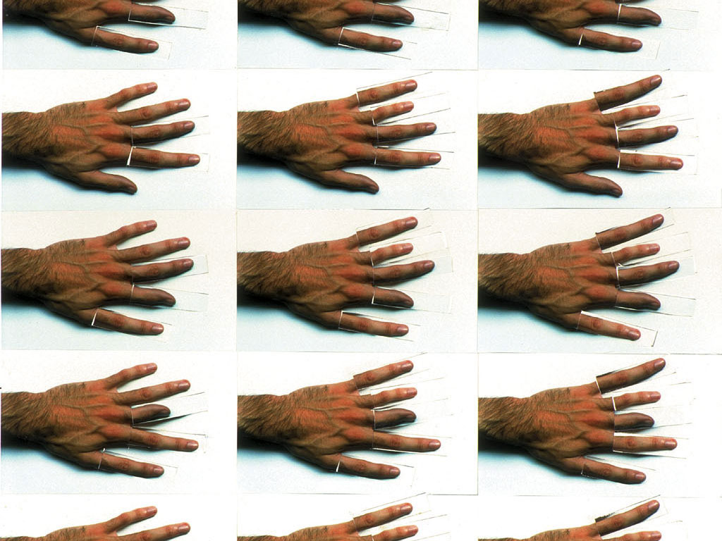 Claude Closky, ‘120 Hands,’ 1993, c-print, collage, 200 x 70 cm.