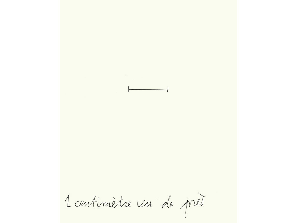 Claude Closky, ‘1 centimètre vu de près [1 centimeter seen close-up]’, 1996, black ballpoint pen on paper, 30 x 24 cm.