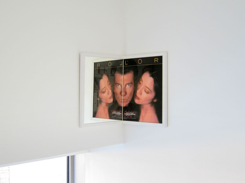 Claude Closky, ‘Beautiful face (L’Oreal)’, 1997-2001, magazine page and mirror, installed in a right angled corner, 27,5 x 21,5 x 21,5 cm.