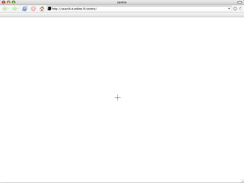 Claude Closky, ‘Centre’, 2006, web site, Javascript (http://search.it.online.fr/centre).