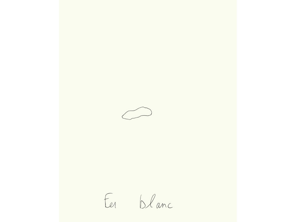 Claude Closky, ‘Fer blanc [white iron]’, 1996, ballpoint pen on paper, 30 x 24 cm.