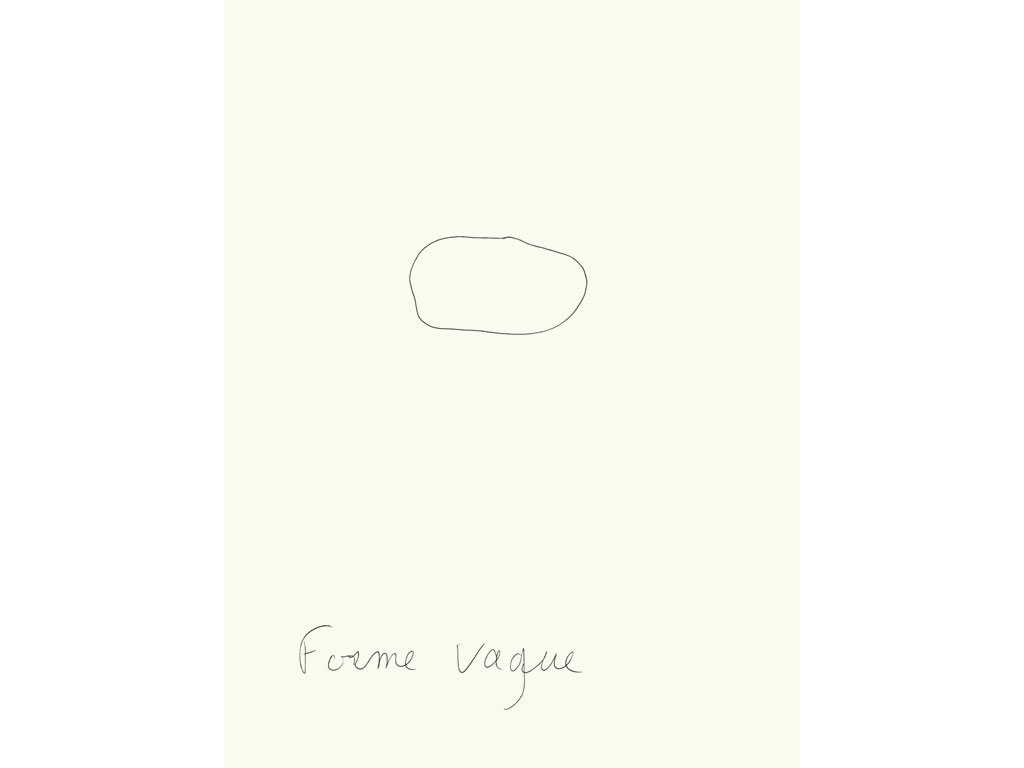 Claude Closky, ‘Forme vague [loose form]’, 1996, black ballpoint pen on paper, 30 x 24 cm.