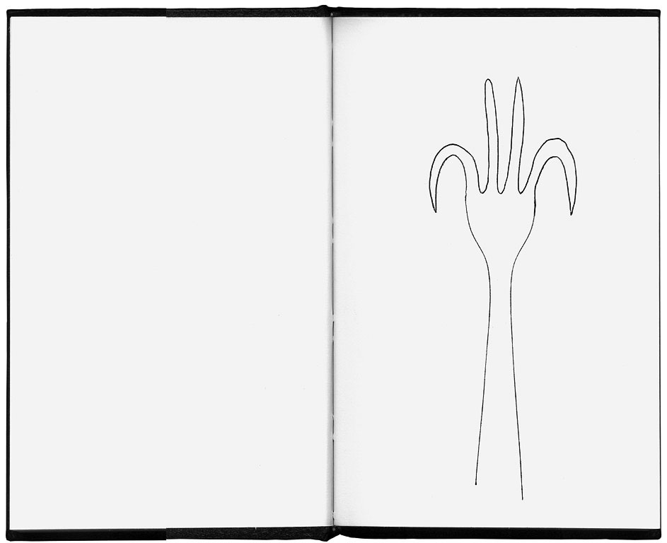 Claude Closky, ‘Fourchettes [Forks]’, 1996, blue ballpoint pen on sketchbook, 200 pages, 21,5 x 14,5 cm.