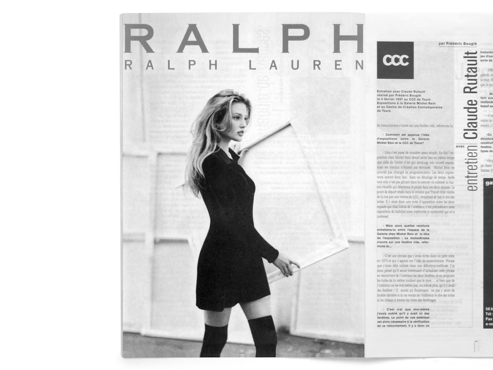 Claude Closky, ‘Gallery Assistant’, 1997, Nantes: Zérodeux no. 1, p. 6.