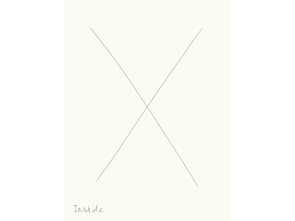 Claude Closky, ‘Inside (diamond)’, 2008, black ballpoint on paper, diptyque, twice 40 x 30 cm.