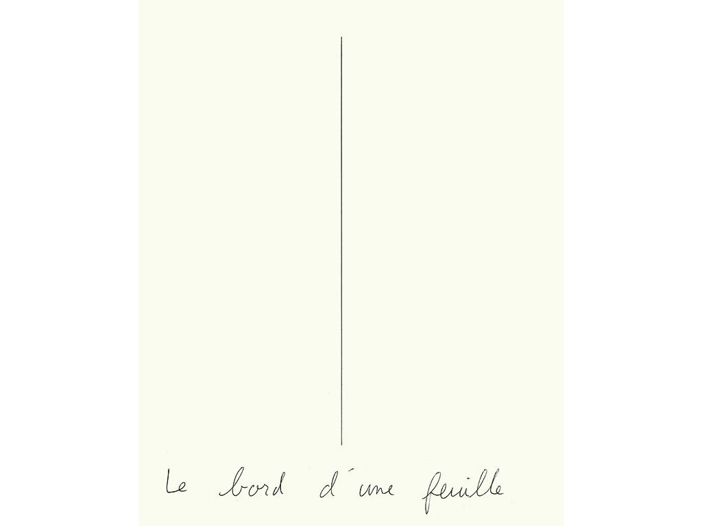 Claude Closky, ‘Le bord d’une feuille [the edge of a sheet of paper]’, 1992, ballpoint pen on paper, 30 x 24 cm.