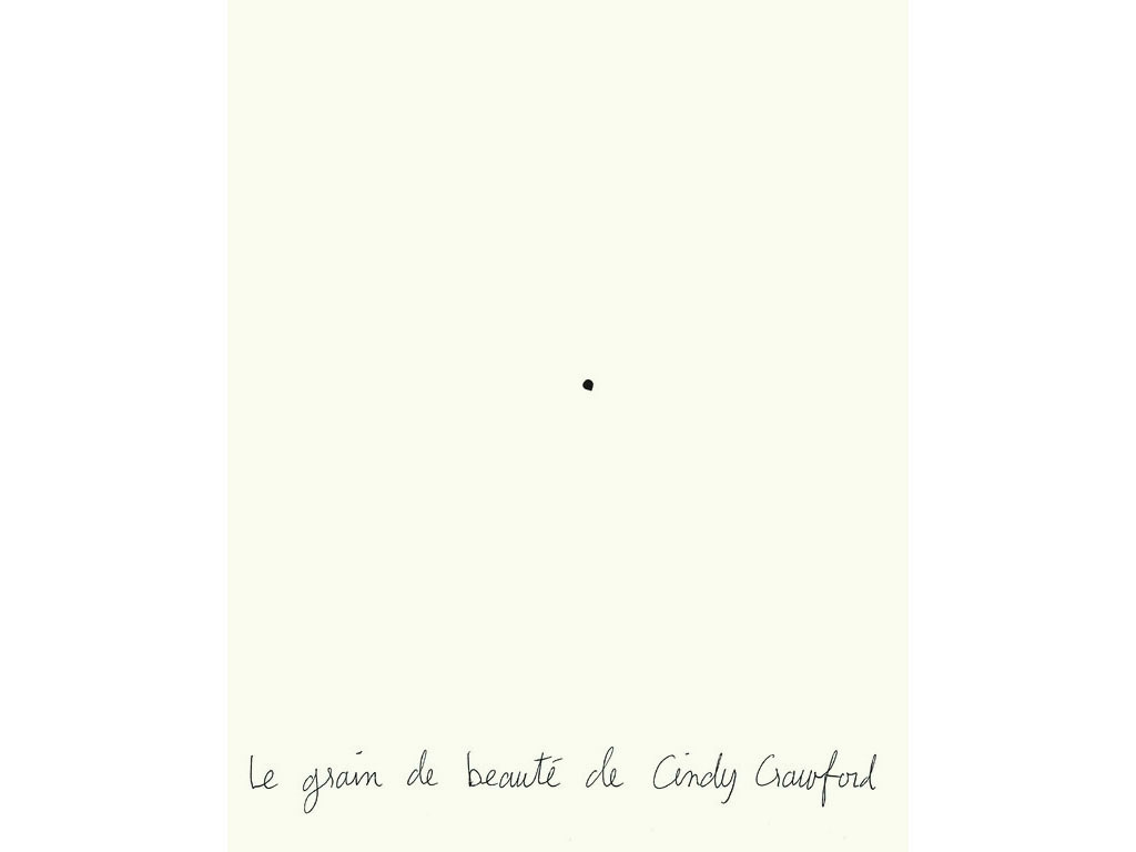 Claude Closky, ‘Cindy Crawford’s beauty mark’, 1994, black ballpoint pen on paper, 30 x 24 cm.