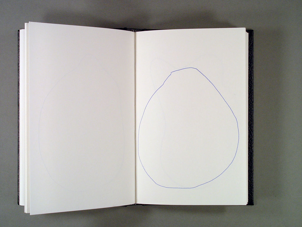 Claude Closky, ‘Les Barbapapa vus de dos’, 1997, ballpoint pen, sketch book, 200 pages, 21,5 x 14,5 cm.