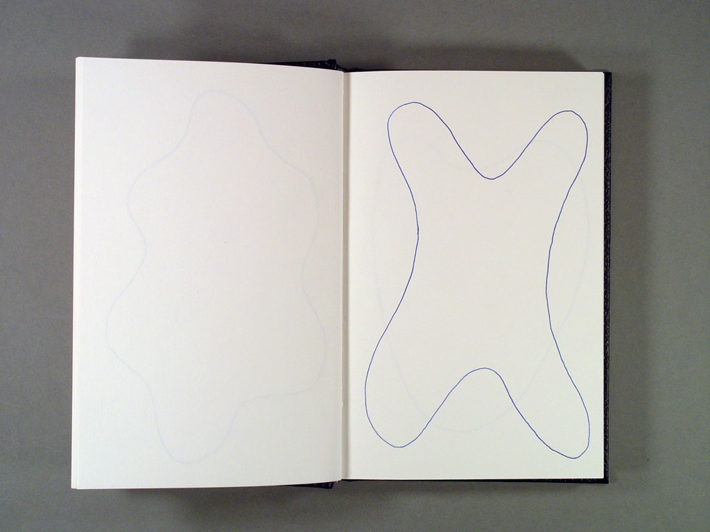 Claude Closky, ‘Les Barbapapa vus de dos’, 1997, ballpoint pen, sketch book, 200 pages, 21,5 x 14,5 cm.