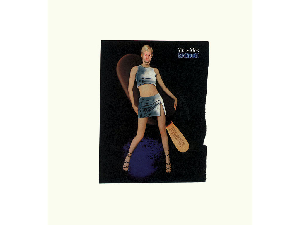 Claude Closky, ‘Moi & mon Magnum [me and my Magnum]’, 1996, collage, 32 x 24 cm.