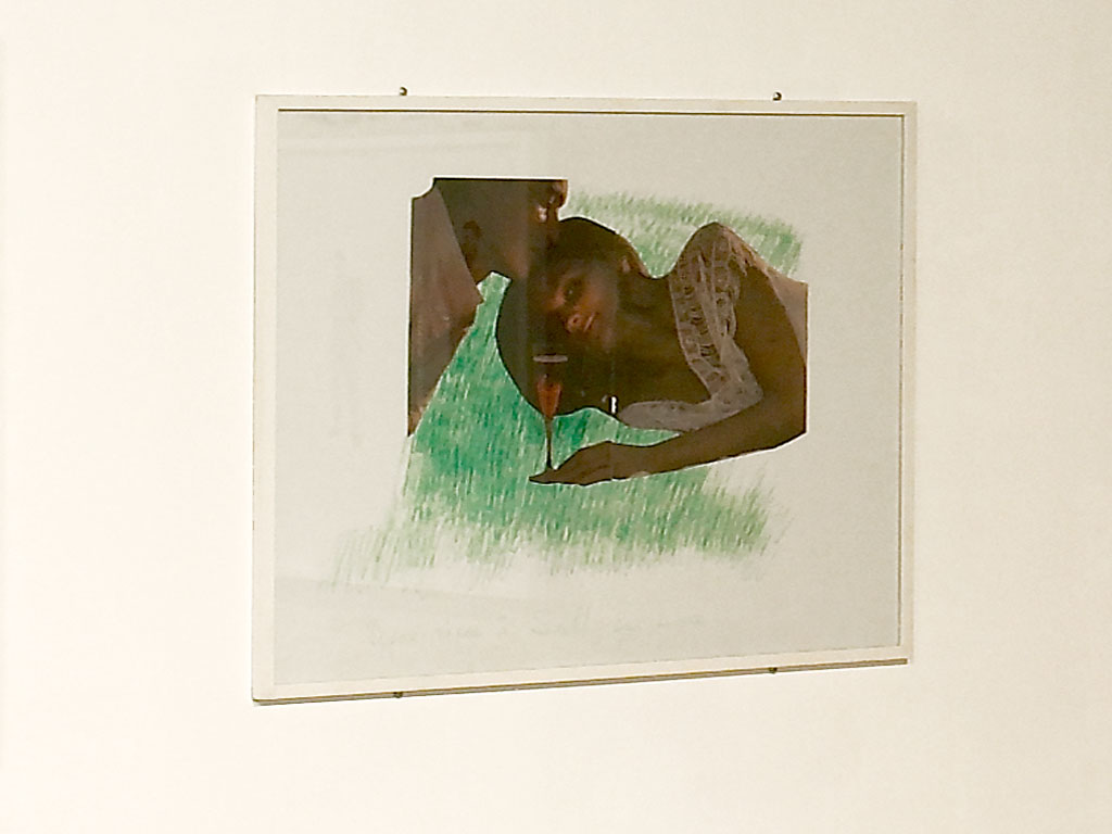 Claude Closky, ‘Picnic at Sully-sur-Loire 6’, 2000, green ballpoint pen and collage on paper, 60 x 80 cm. Exhibition view ‘Chers Amis’, Domaine de Kerguéhennec Centre d’Art Contemporain, Bignan. 1 July - 1 October 2006. Curated by Frédéric Paul.