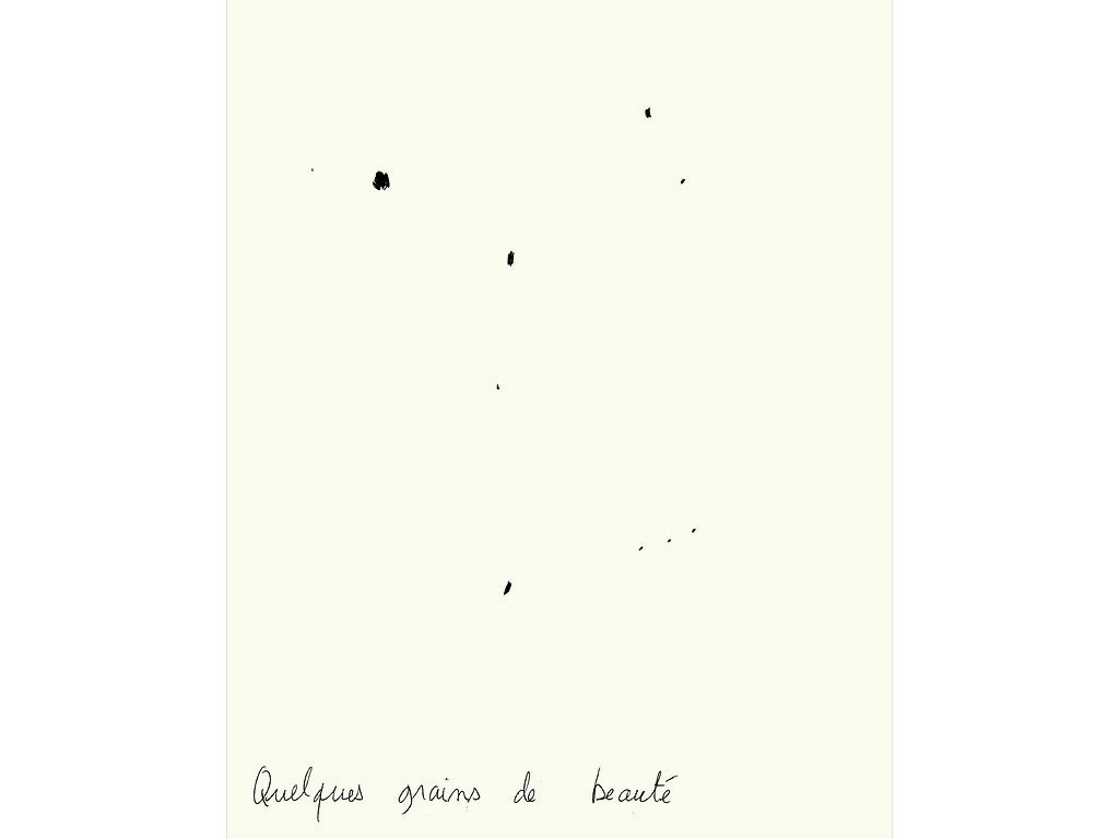 Claude Closky, ‘Quelques grains de beauté [a few beauty marks]’, 1990, ballpoint pen on paper, 30 x 24 cm.