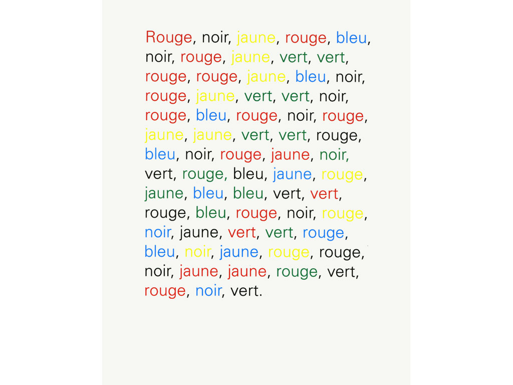 Claude Closky, ‘Rouge, noir, jaune [red, black, yellow]’, 1991, bromide print, 30 x 24 cm.