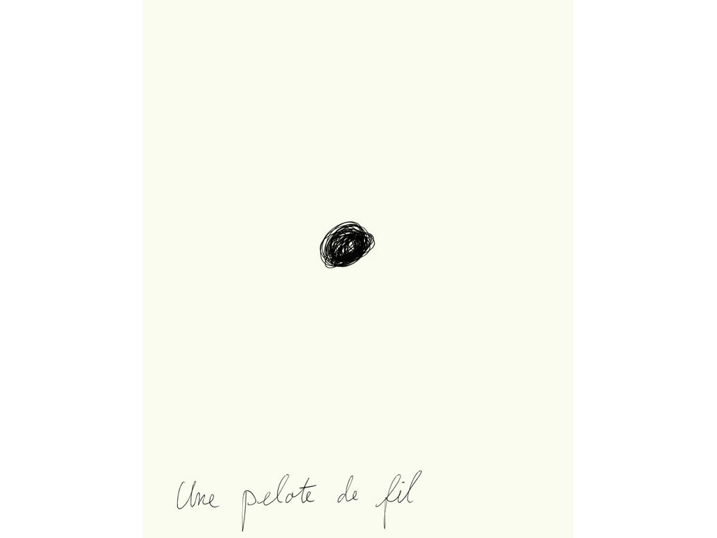 Claude Closky, ‘Une pelote de fil [a ball of string]’, 1994, ballpoint pen on paper, 30 x 24 cm.