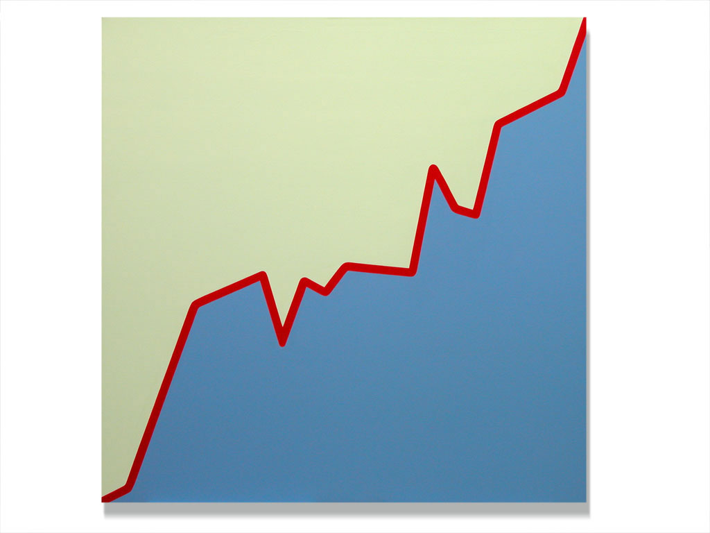 Claude Closky, ‘Untitled (GASI.MI-26-01-03-18-02-03)’, 2003, acrylic on canvas, 180 x 180 cm.