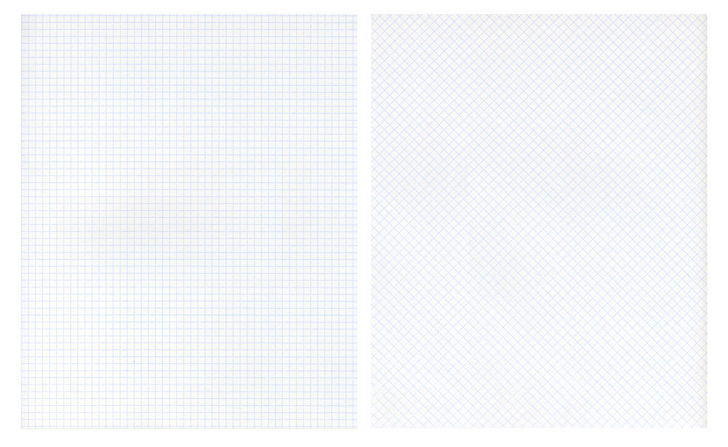 Claude Closky, ‘Untitled (grid papers)’, 1992, grid paper, diptych 2 x 30 x 24 cm.