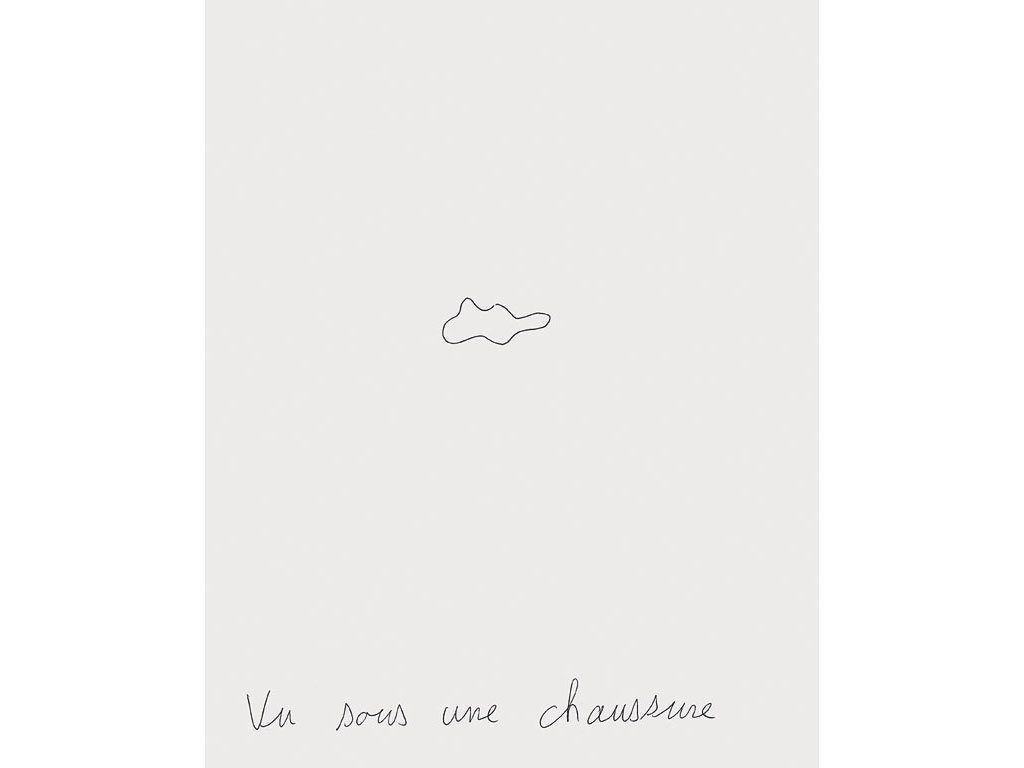 Claude Closky, ‘Seen beneath a shoe’, 1995, ballpoint pen on paper, 30 x 24 cm.