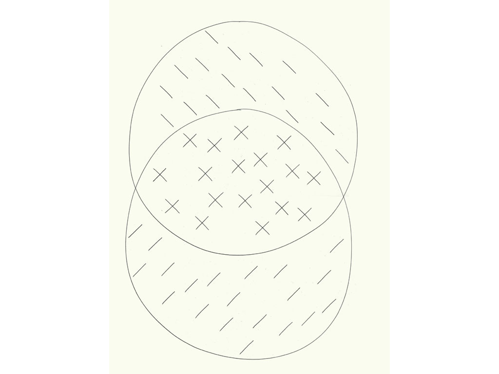 Claude Closky, ‘X,’ 2009, black ballpoint pen on paper, 40 x 30 cm.