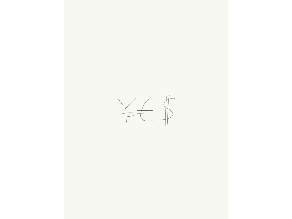 Claude Closky, ‘Yes / No ’, 2004, black ballpoint pen on paper, 2 drawings 40 x 30 cm.