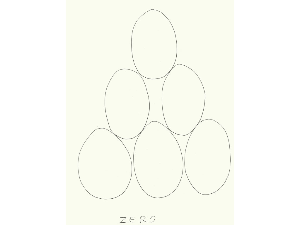 Claude Closky, ‘Zero (2)’, 2009, black ballpoint pen on paper, 40 x 30 cm.