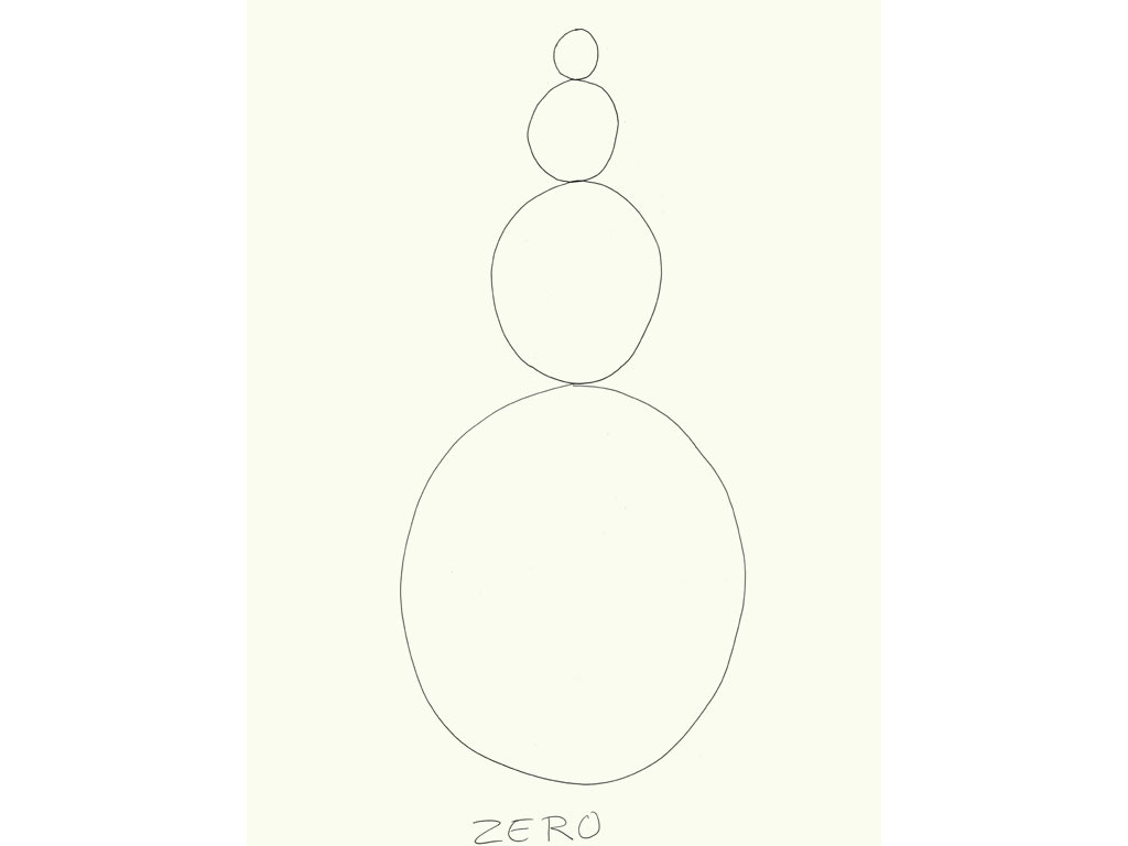 Claude Closky, ‘Zero (3)’, 2009, black ballpoint pen on paper, 40 x 30 cm.