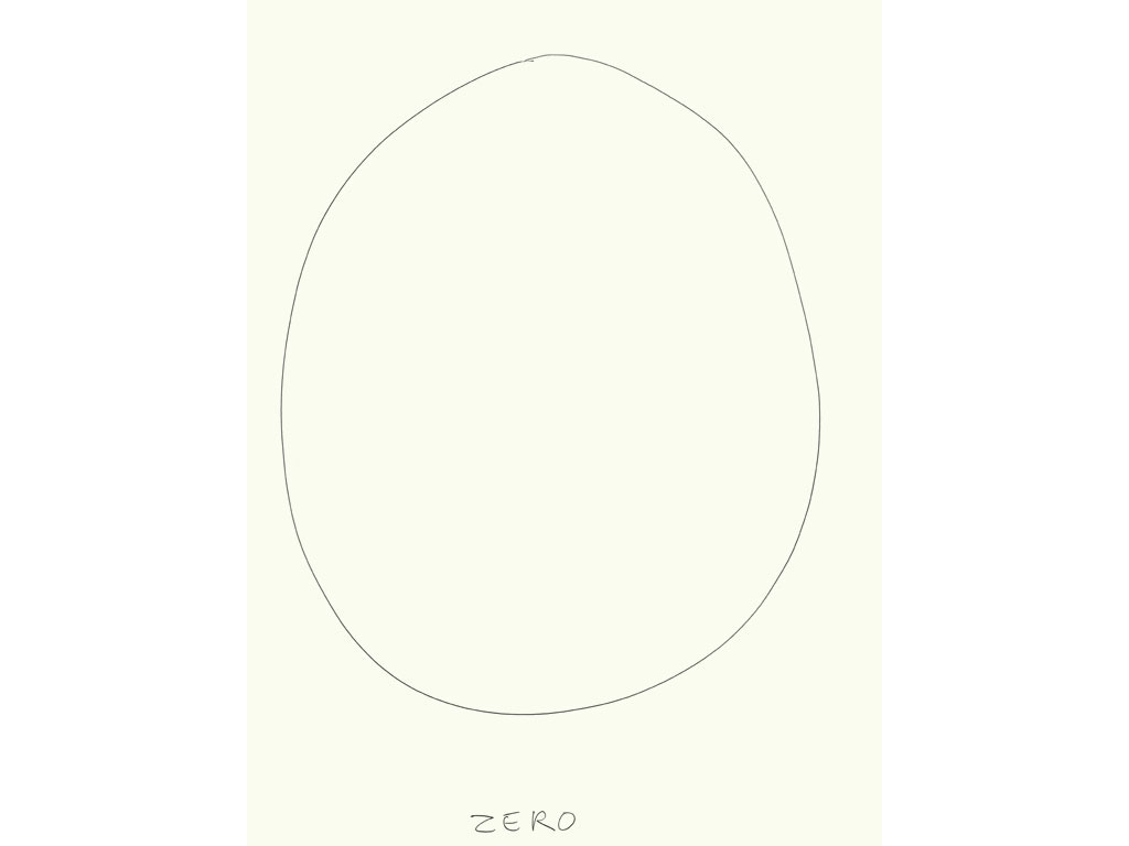 Claude Closky, ‘Zero (5)’, 2009, black ballpoint pen on paper, 40 x 30 cm.