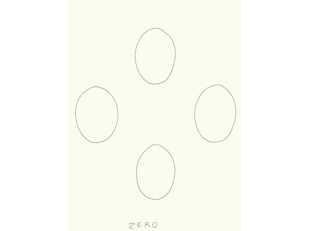 Claude Closky, ‘Zero (7)’, 2009, black ballpoint pen on paper, 40 x 30 cm.